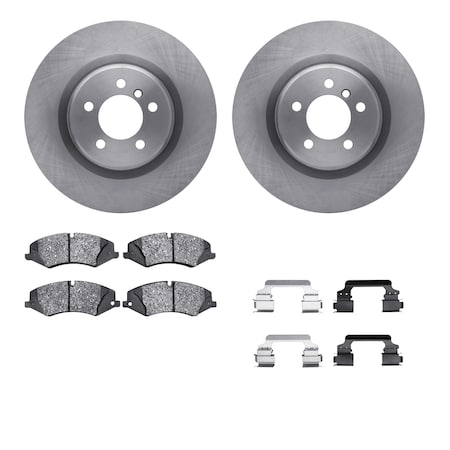 DYNAMIC FRICTION CO 6612-11055, Rotors with 5000 Euro Ceramic Brake Pads includes Hardware 6612-11055